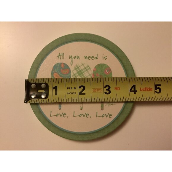 Thirstystone Coasters Set Of 4 Tennis Rackets All You Need Is Love New Old Stock - Picture 5 of 10